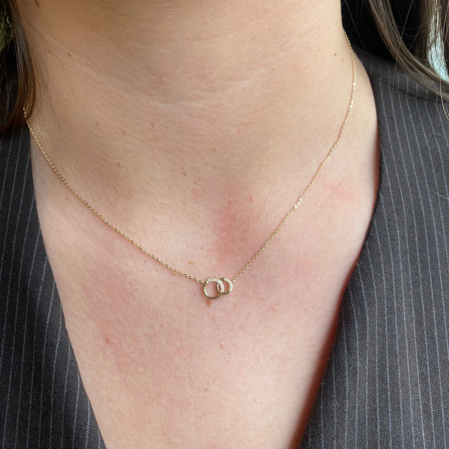 9ct Gold CZ Unity Necklace - John Ross Jewellers