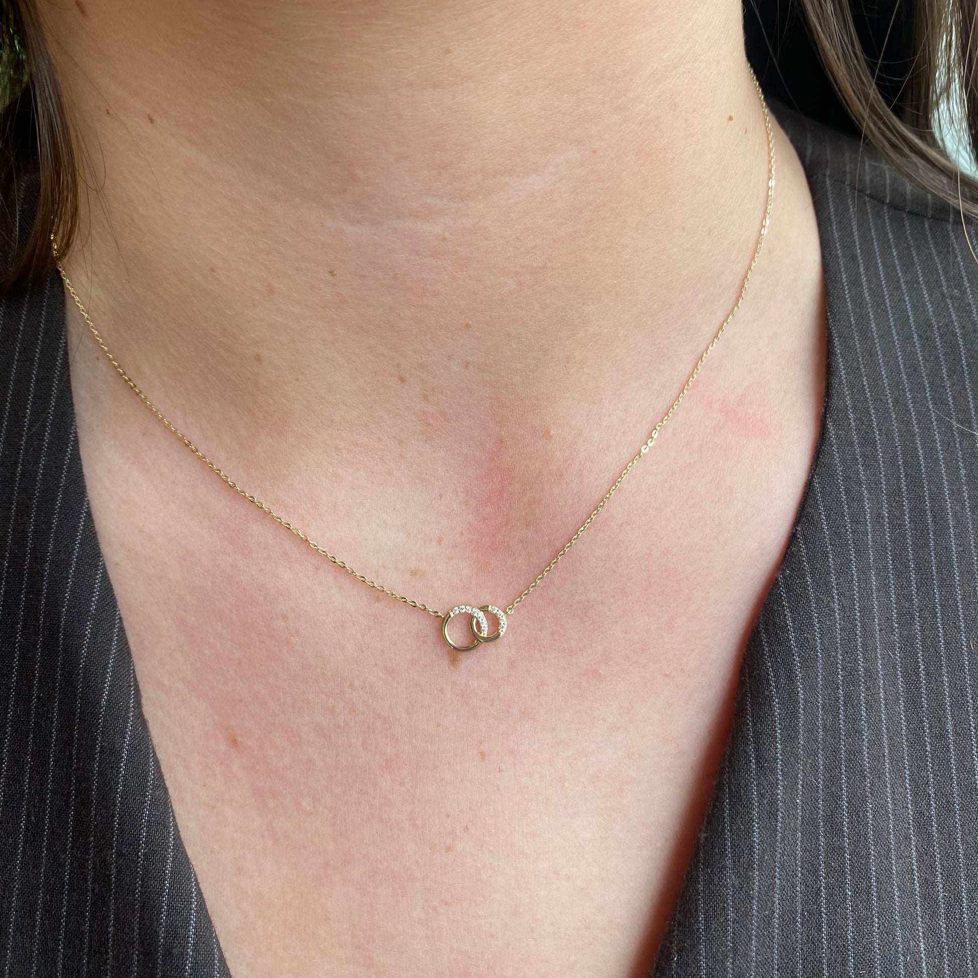 9ct Gold CZ Unity Necklace - John Ross Jewellers