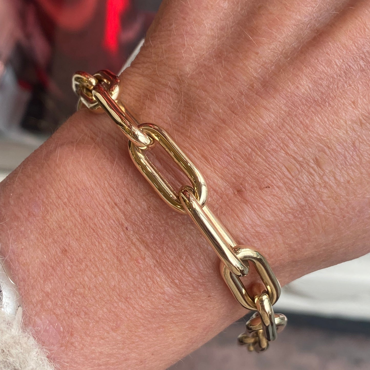 14ct Gold Super Chunky Paper Link Bracelet | Limited Edition