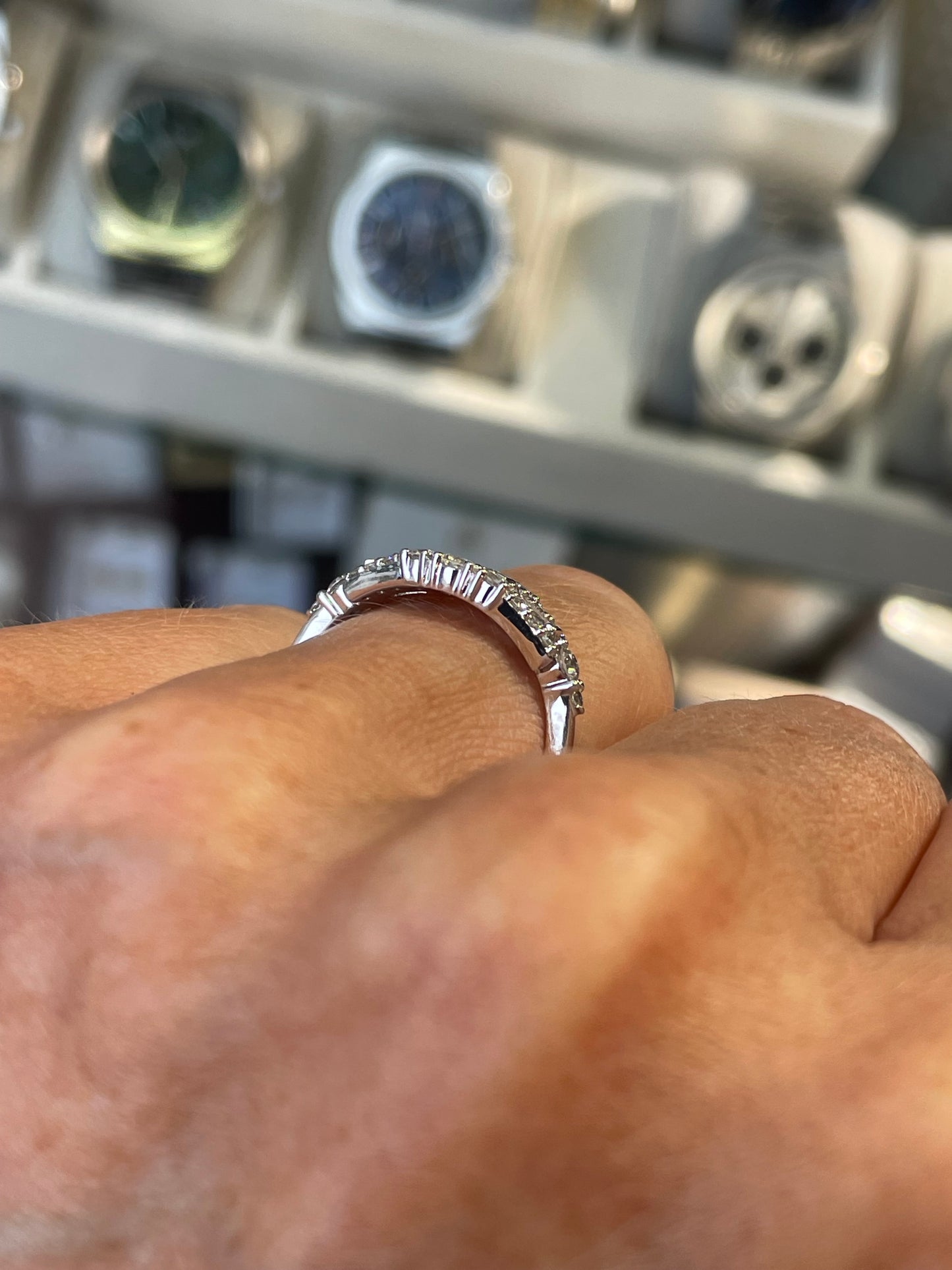 18ct White Gold Diamond Band Ring - John Ross Jewellers