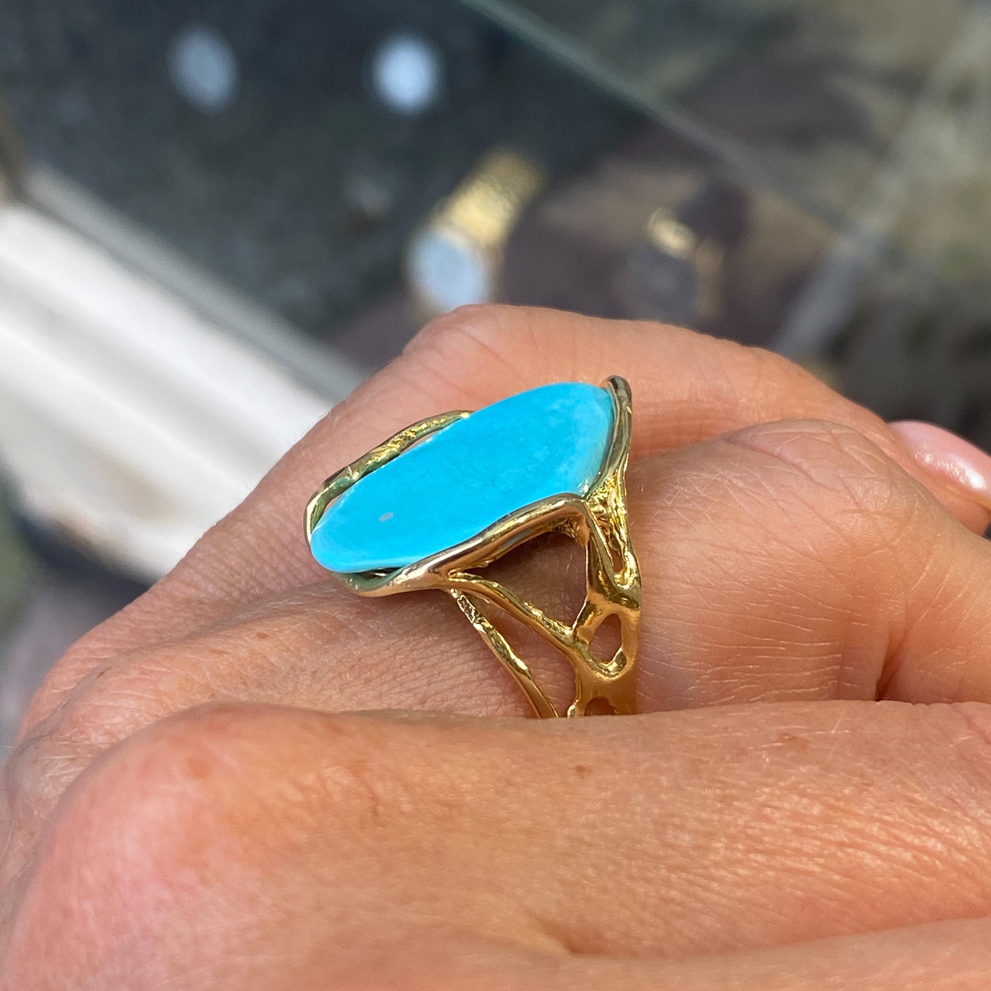 Turquoise Ring | Pear - John Ross Jewellers