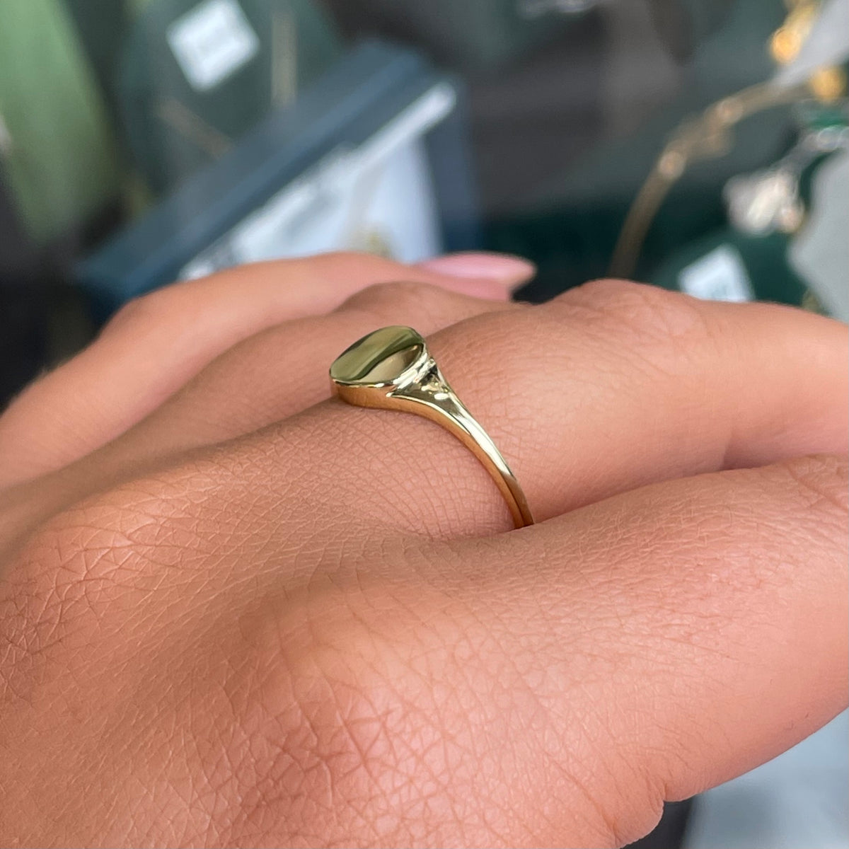 Sunshine Round Signet Ring