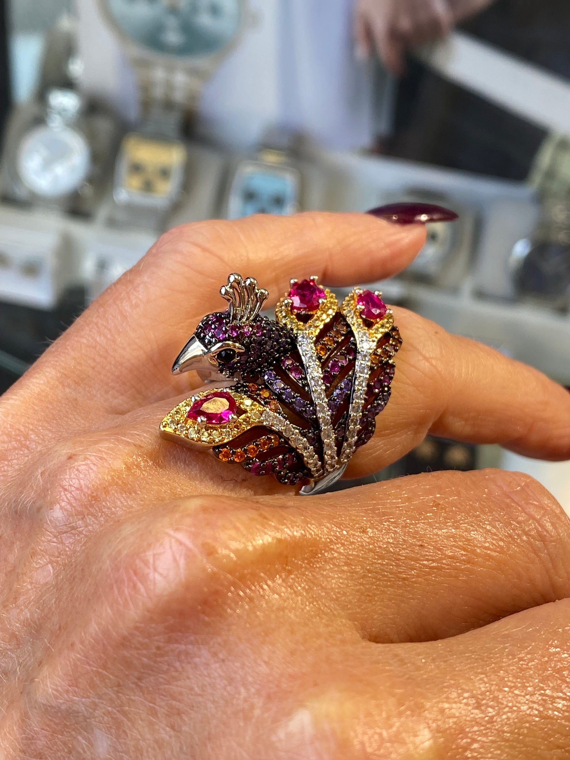 REBECCA Urban Jungle | Peacock Ring - John Ross Jewellers