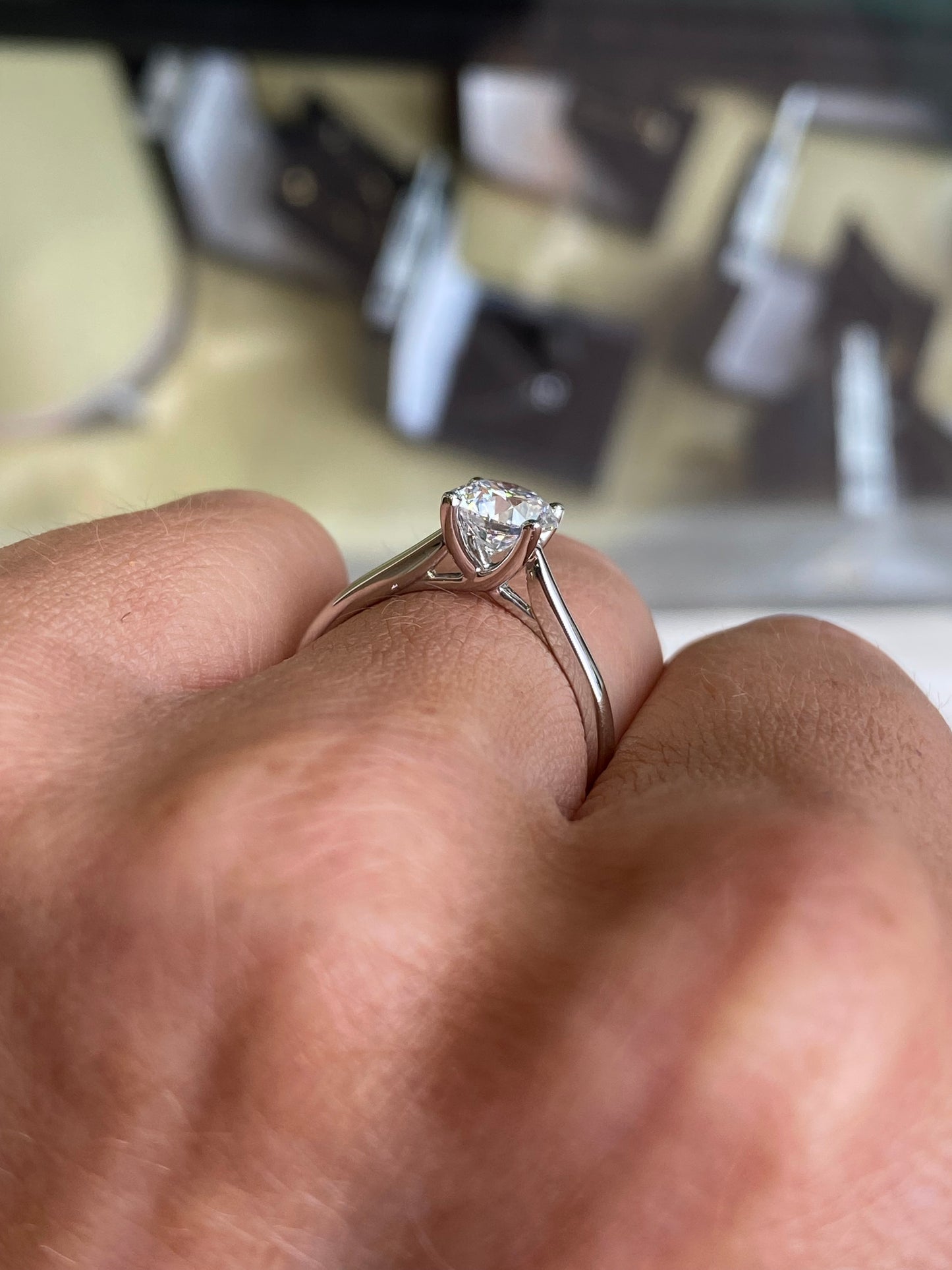 Platinum Solitaire Engagement Ring | 1.00ct Certificated Lab