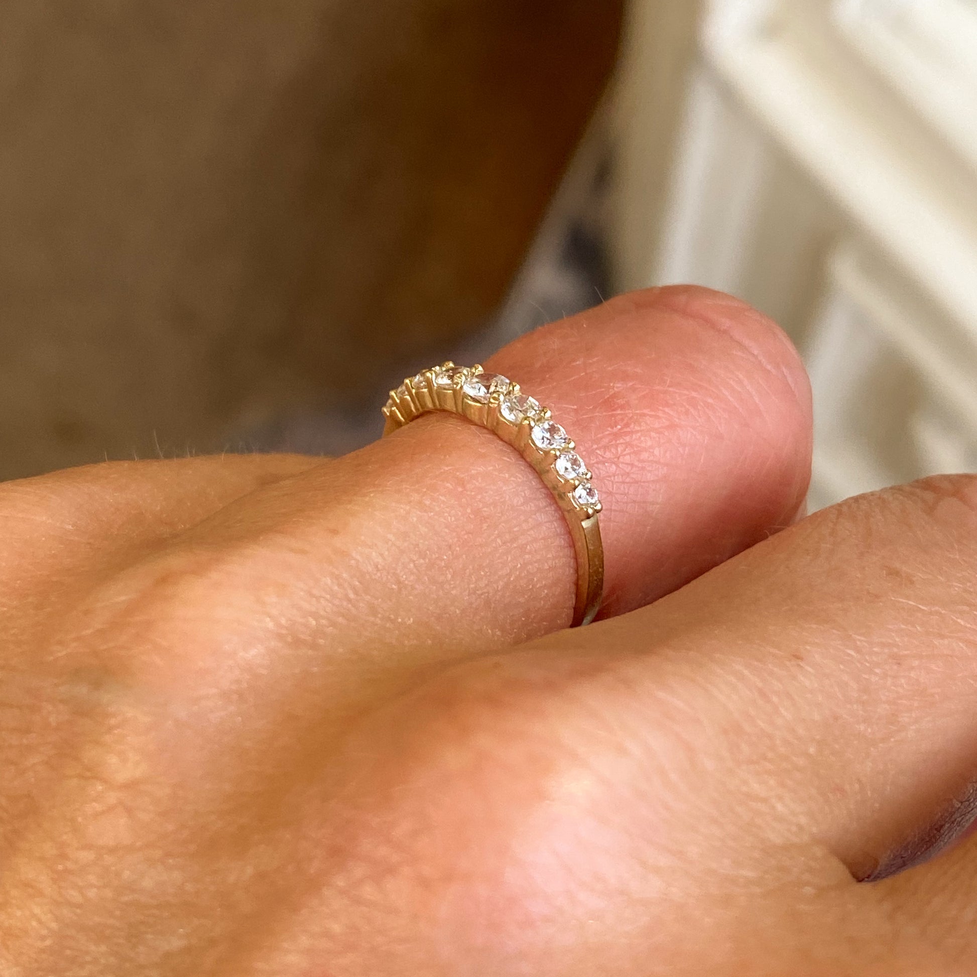 9ct Gold CZ Graduated Eternity Ring - John Ross Jewellers