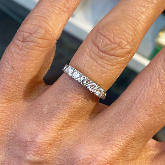 Platinum Five Stone Diamond Eternity Ring | 0.55ct - John Ross Jewellers