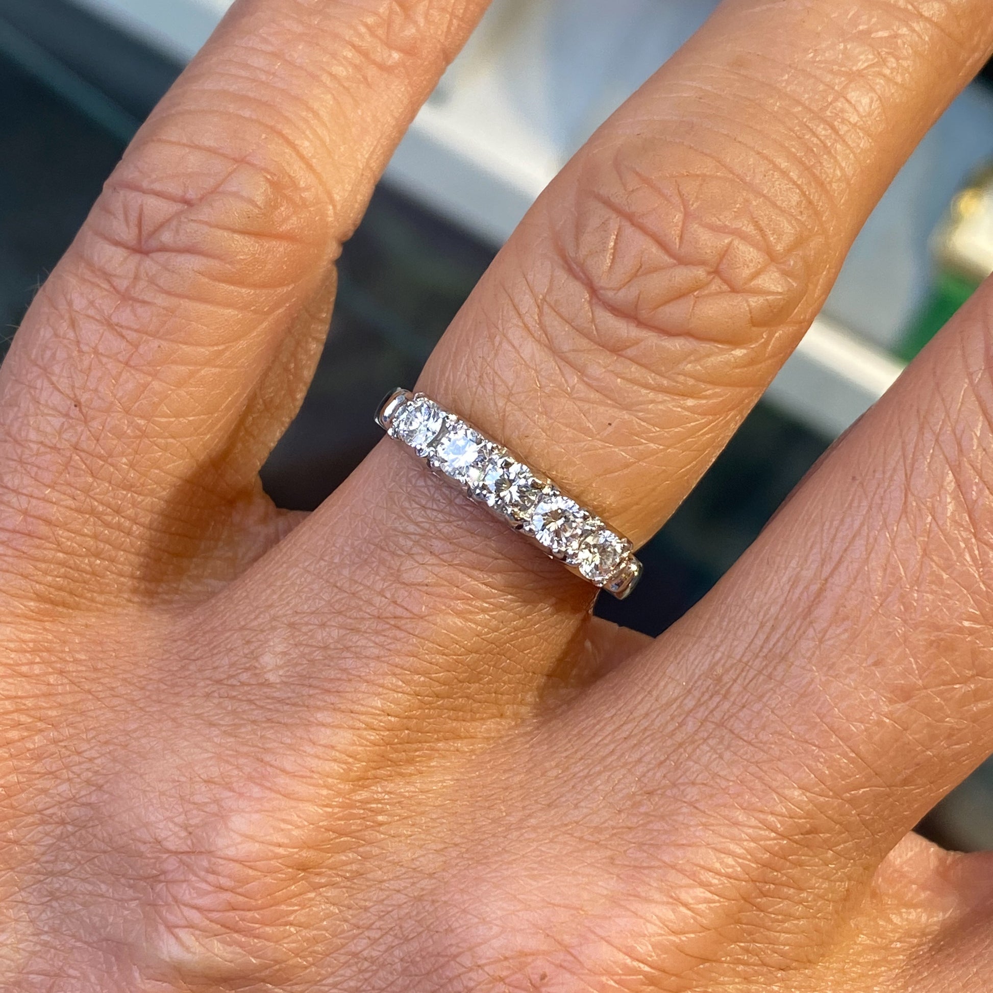 Platinum Five Stone Diamond Eternity Ring | 0.55ct - John Ross Jewellers
