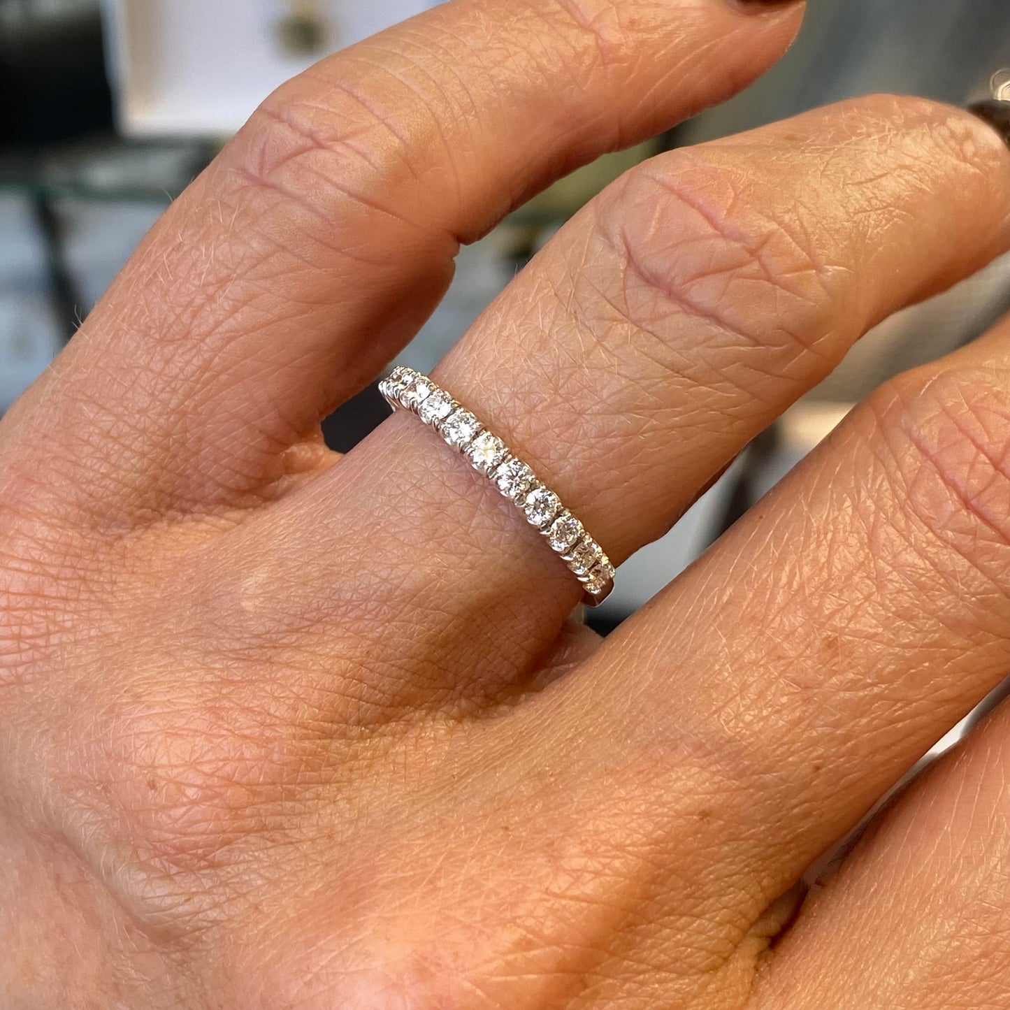 18ct White Gold Diamond Eternity Ring | 0.37ct - John Ross Jewellers
