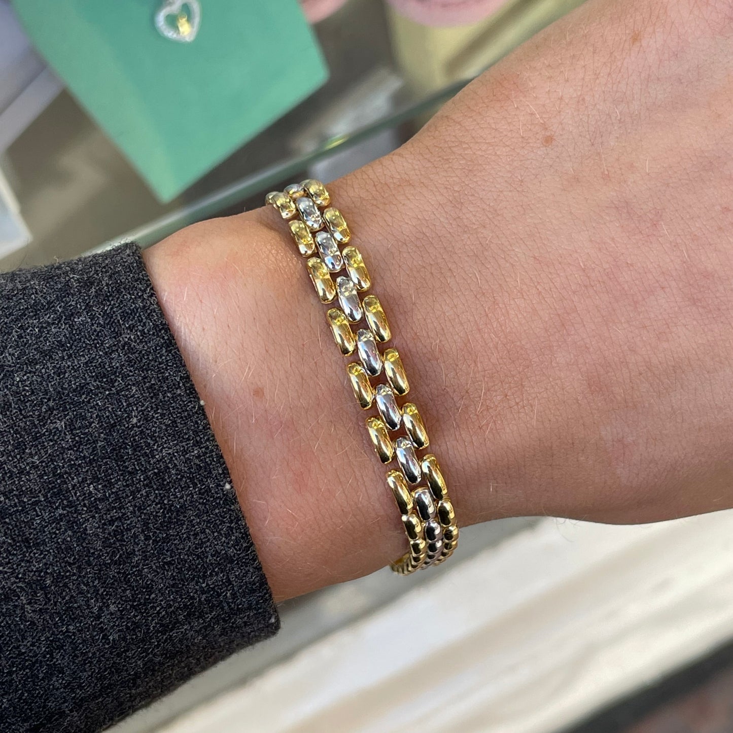 Sunshine Two Tone Panther Bracelet | 19.5cm