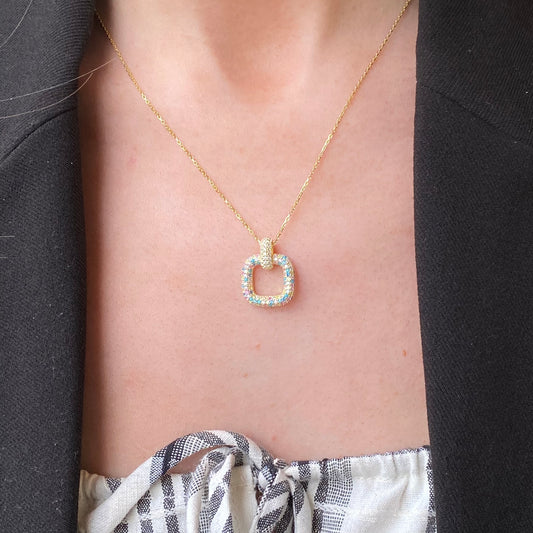 Sunshine Multicoloired CZ Statement Pendant Necklace - John Ross Jewellers