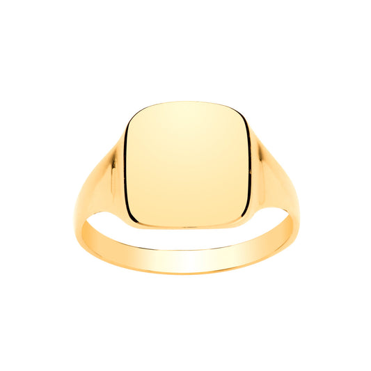 9ct Gold Square Signet Ring - John Ross Jewellers