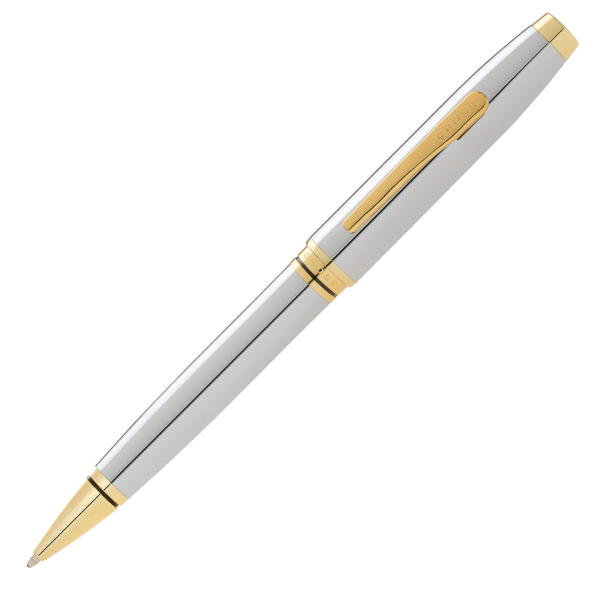 Cross Coventry Polished Chrome with Gold Tone Ballpoint Pen - John Ross Jewellers