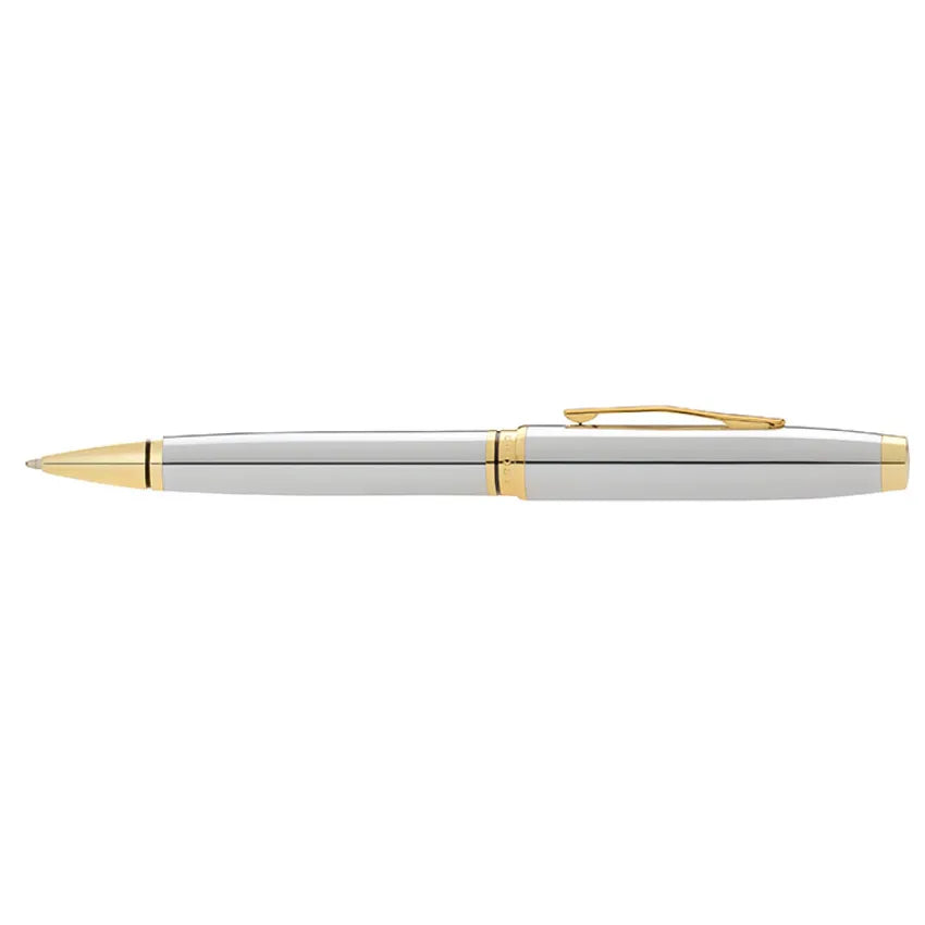 Cross Coventry Polished Chrome with Gold Tone Ballpoint Pen - John Ross Jewellers