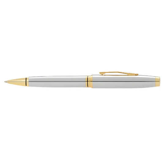 Cross Coventry Polished Chrome with Gold Tone Ballpoint Pen - John Ross Jewellers