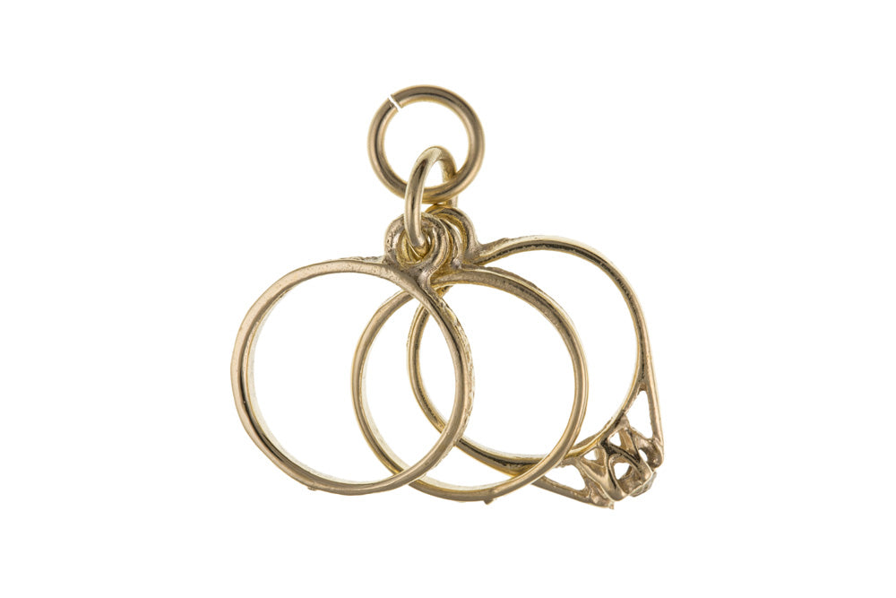 9ct Gold Bridal Ring Set Charm - John Ross Jewellers