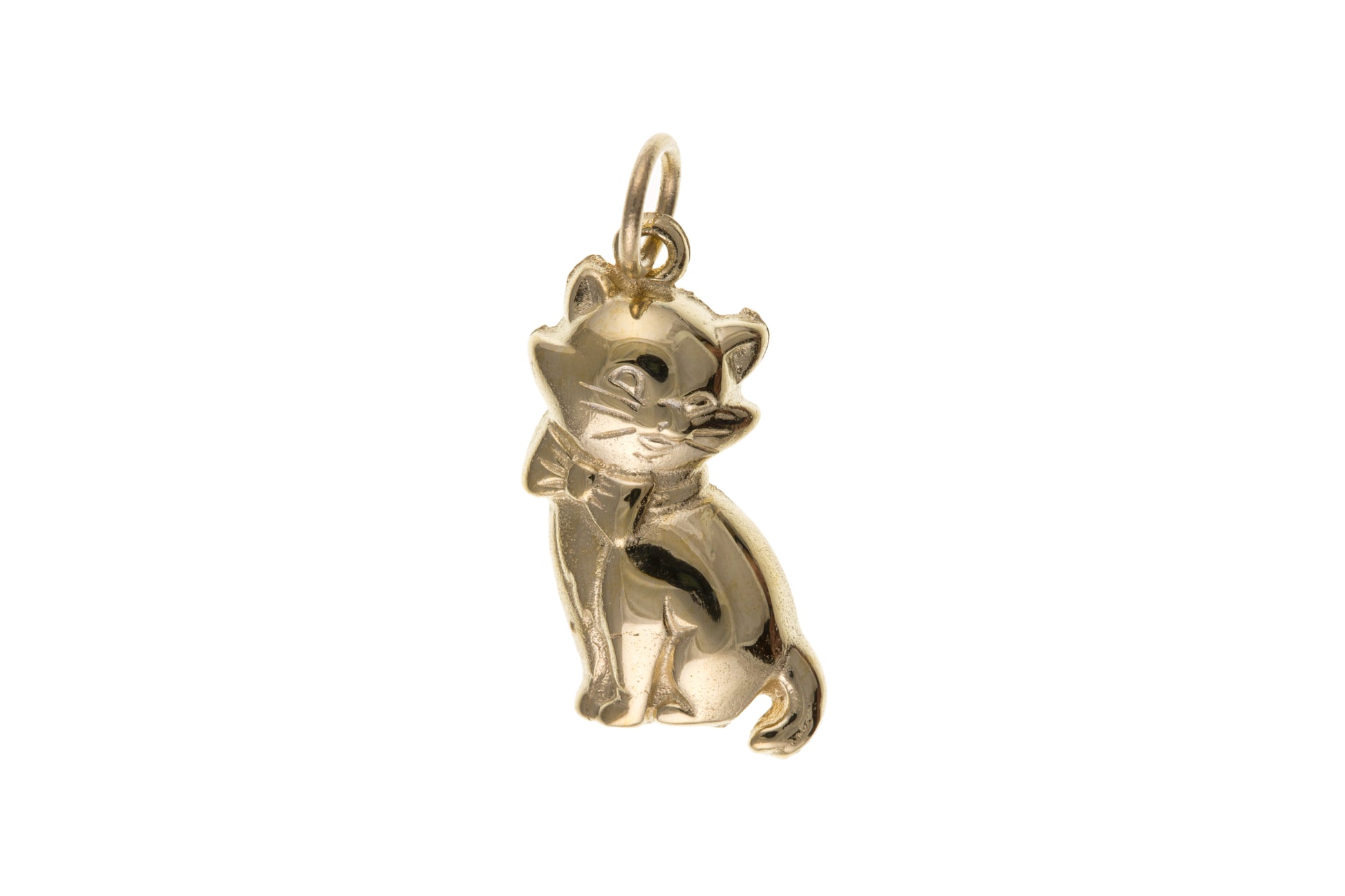 9ct Gold Pretty Kitten Charm - John Ross Jewellers