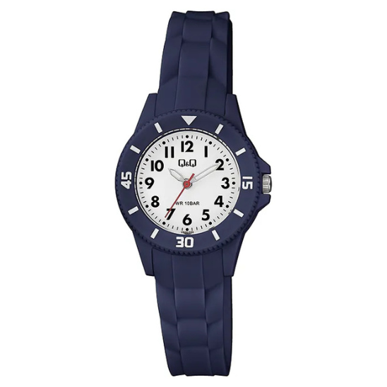 Q&Q Navy Silicone Watch - John Ross Jewellers