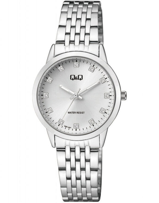 Q&Q Ladies Silver Multi-Link Watch