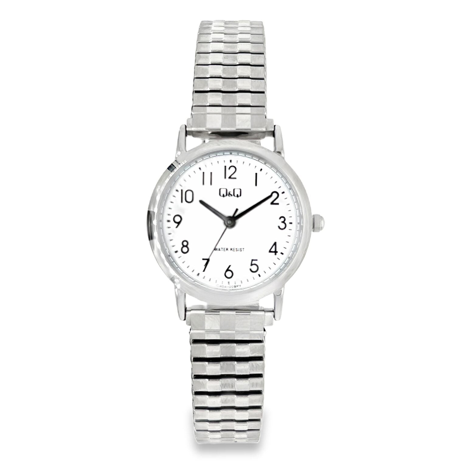 Q&Q Ladies Silver Watch with Expandable Strap - John Ross Jewellers