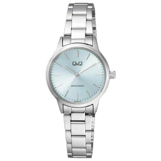 Q&Q Ladies Silver Three-Link Watch