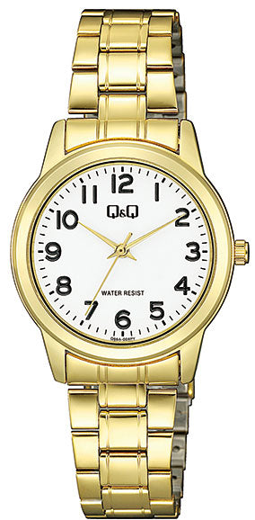 Q&Q Ladies Gold Three-Link Watch - John Ross Jewellers