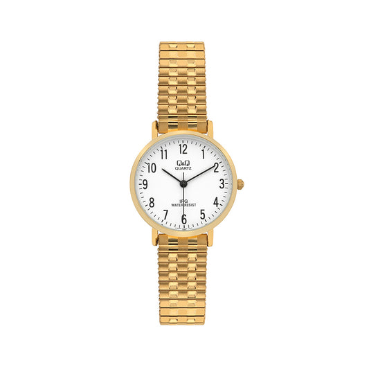 Q&Q Ladies Gold Watch with Expandable Strap