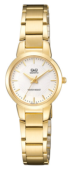 Q&Q Ladies Gold Three-Link Watch - John Ross Jewellers