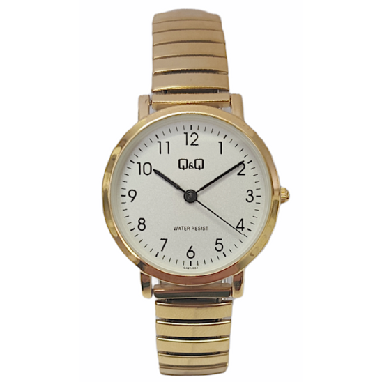 Q&Q Ladies Gold Watch with Expandable Strap - John Ross Jewellers