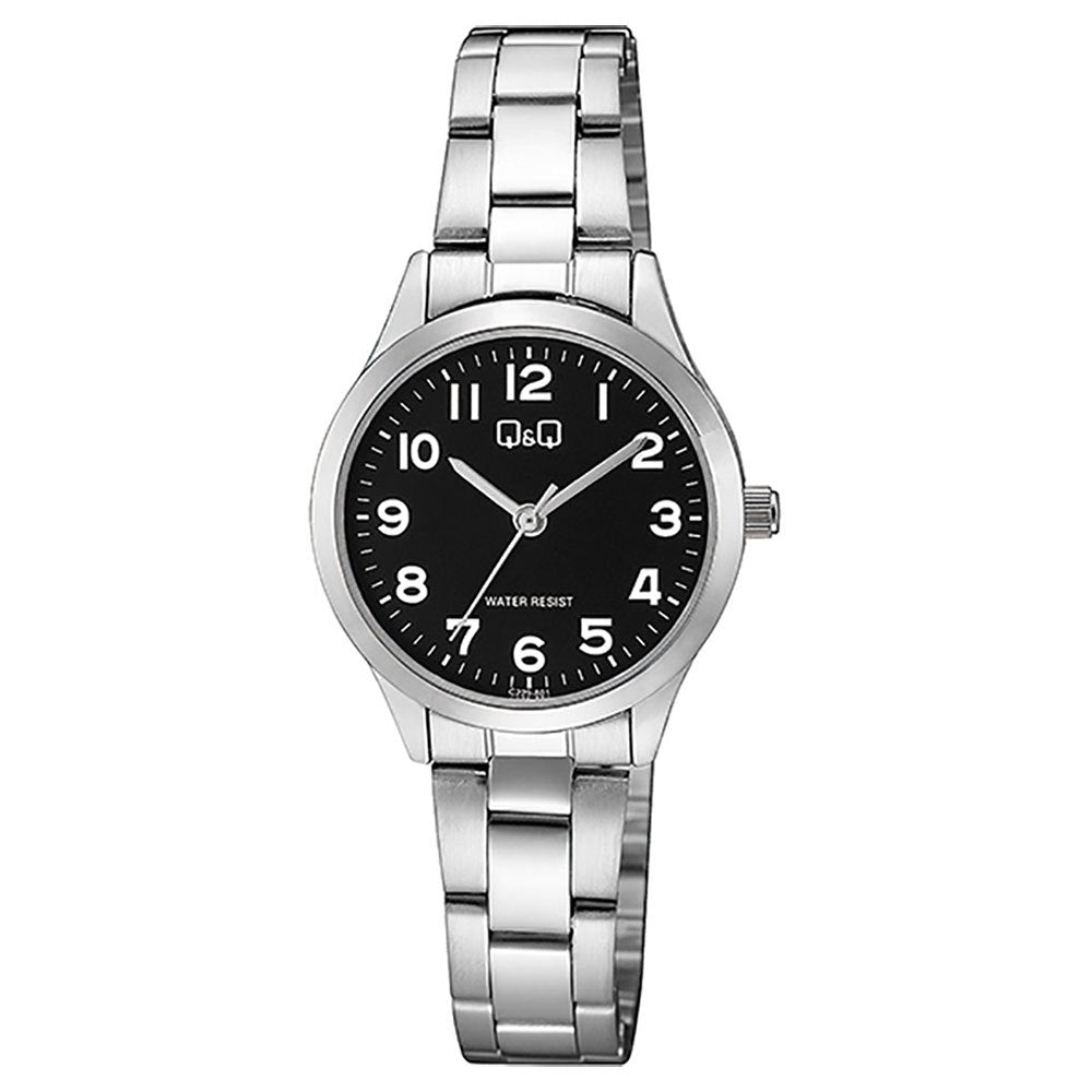 Q&Q Ladies Silver Three-Link Watch - John Ross Jewellers