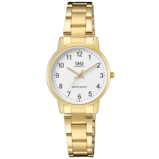 Q&Q Ladies Gold Three-Link Watch - John Ross Jewellers