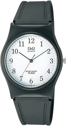 Q&Q Gents Black Silicone Watch