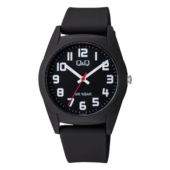 Q&Q Gents Black Silicone Watch - John Ross Jewellers