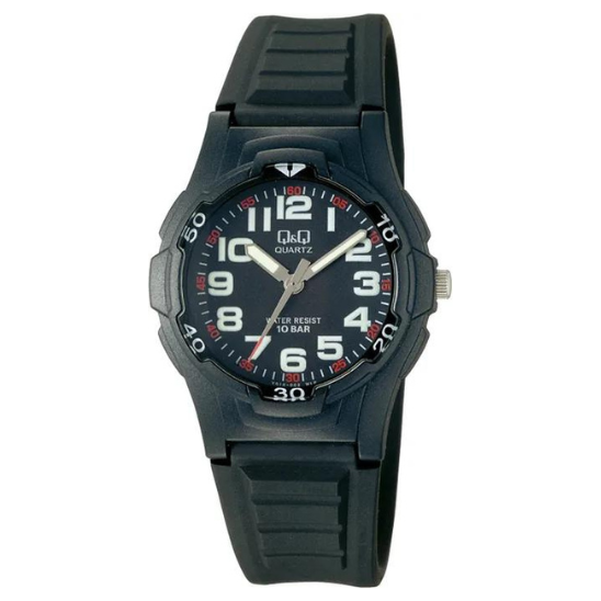 Q&Q Gents Black Silicone Watch - John Ross Jewellers