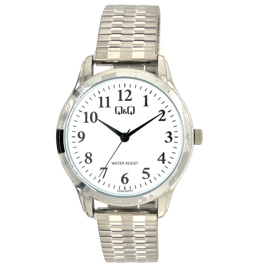 Q&Q Gents Silver Watch with Expandable Watch
