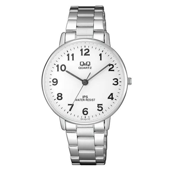 Q&Q Gents Silver Three-Link Watch