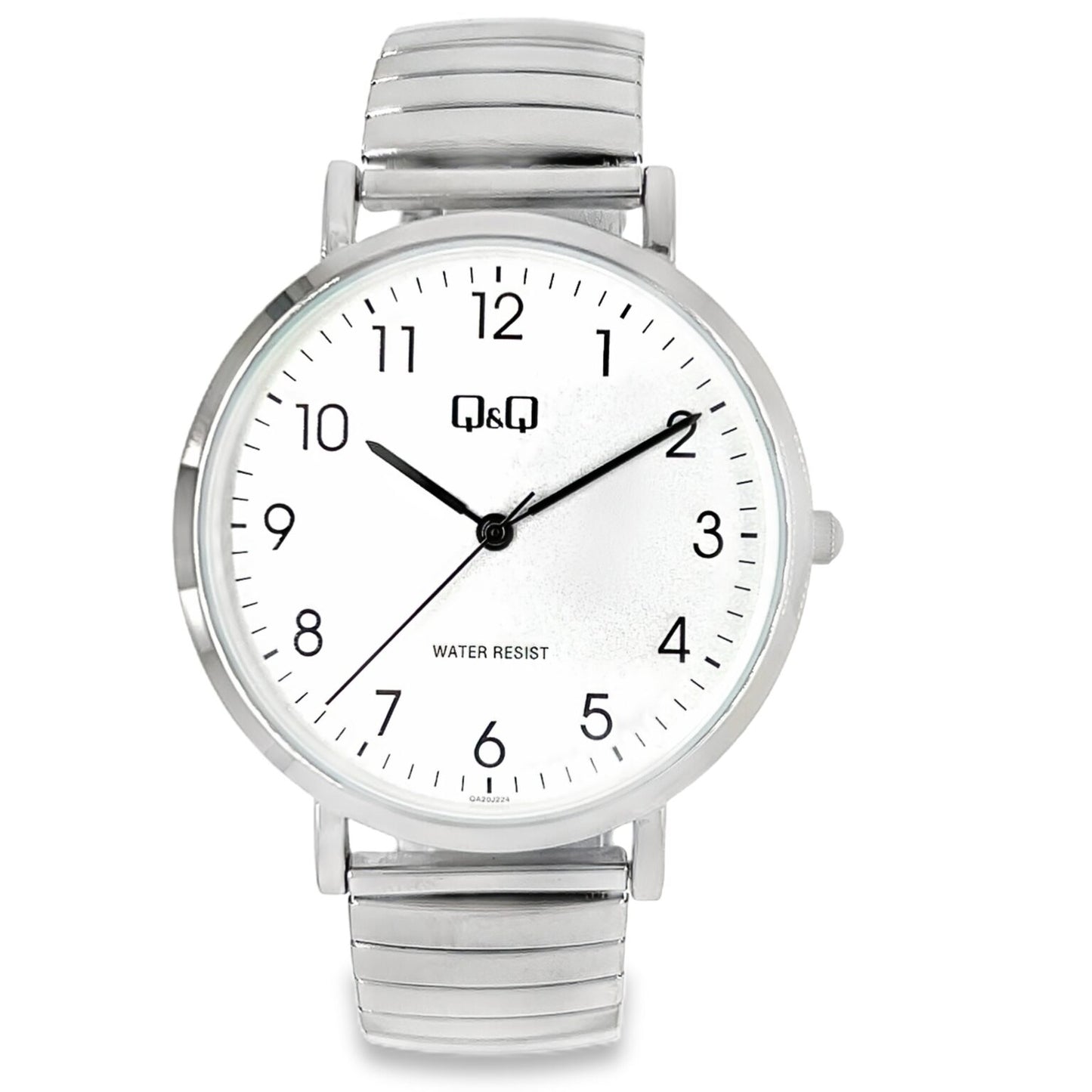 Q&Q Gents Silver Watch with Expandable Strap - John Ross Jewellers