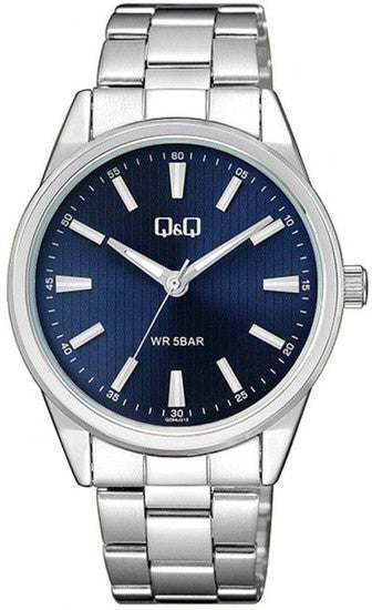 Q&Q Gents Silver Three Link Watch - John Ross Jewellers