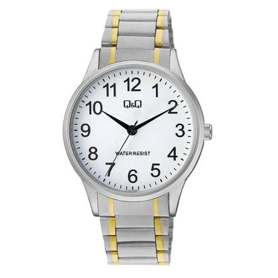 Q&Q Gents Two Tone Three Link Watch - John Ross Jewellers