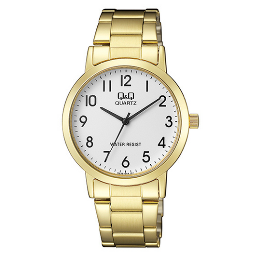 Q&Q Gents Gold Three-Link Watch