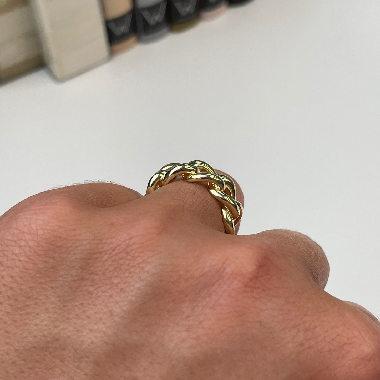 Sunshine Chunky Curb Chain Ring - John Ross Jewellers