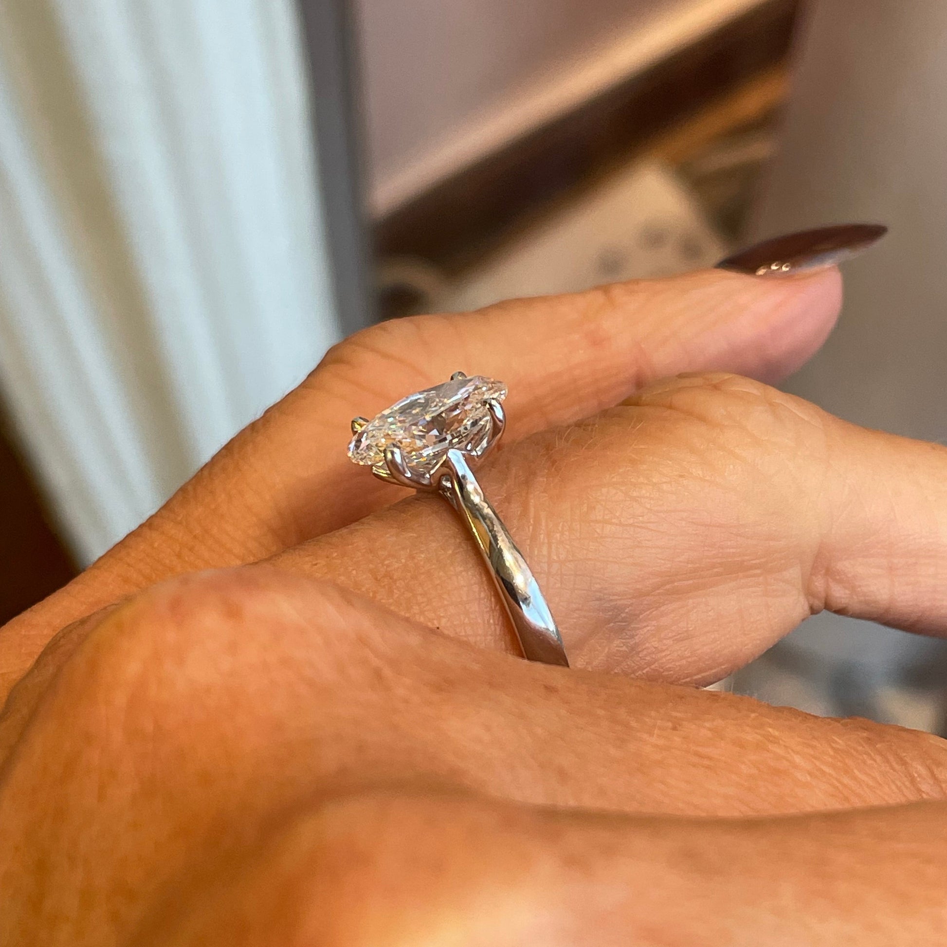 Platinum Oval Solitaire Engagement Ring | 3.01ct Certificated - John Ross Jewellers