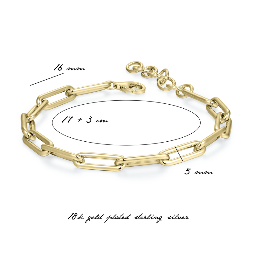 Sunshine Solid Paper Link Bracelet - John Ross Jewellers