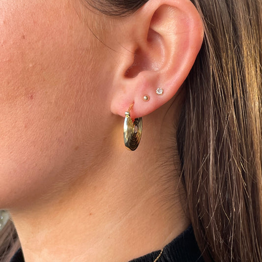 Sunshine Gadroon CZ Dramatic Hoop Earrings - John Ross Jewellers