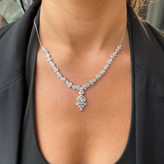 Silver Selene Necklace | 42+3cm - John Ross Jewellers