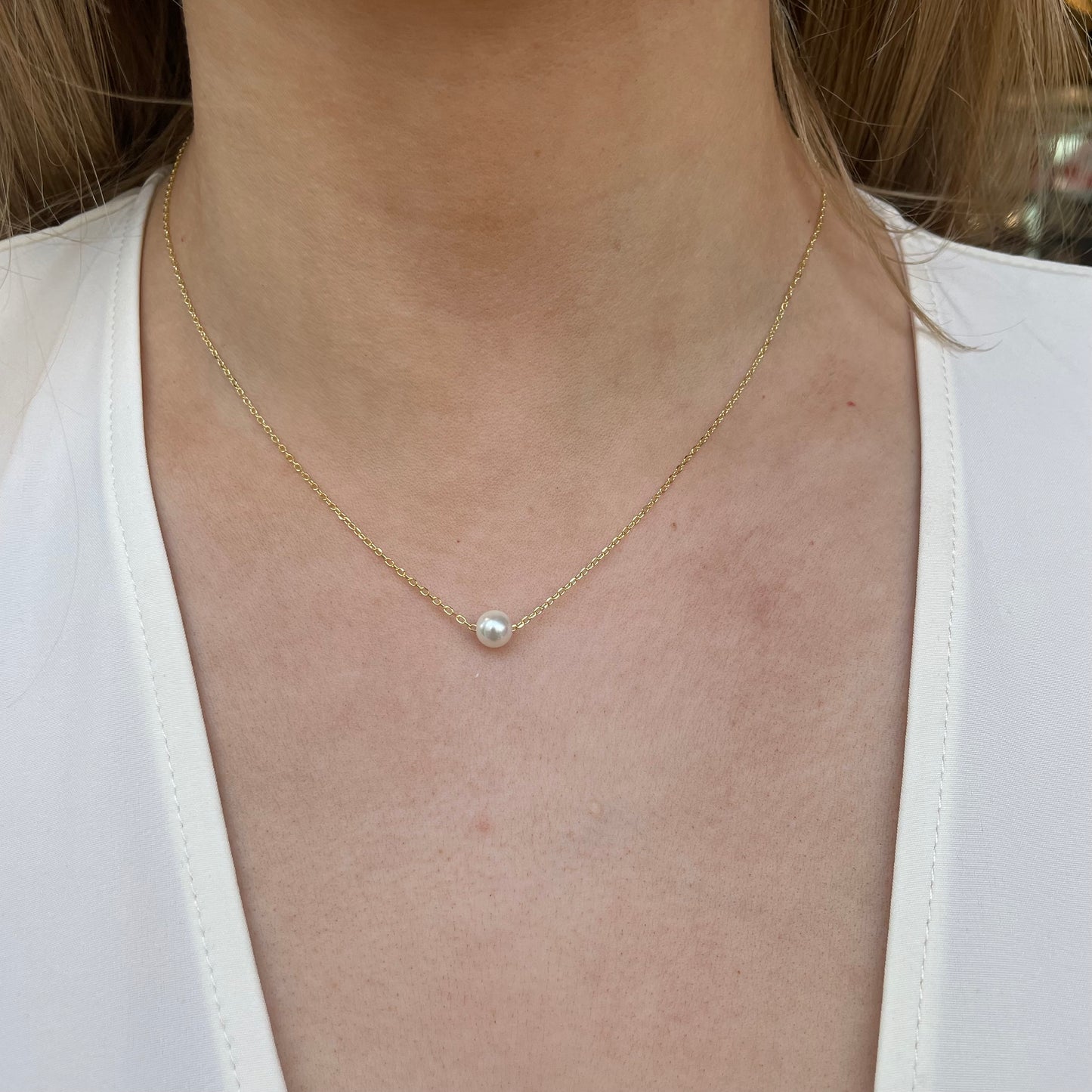 Sunshine 6.5mm Faux Pearl Necklace | 42+3cm - John Ross Jewellers