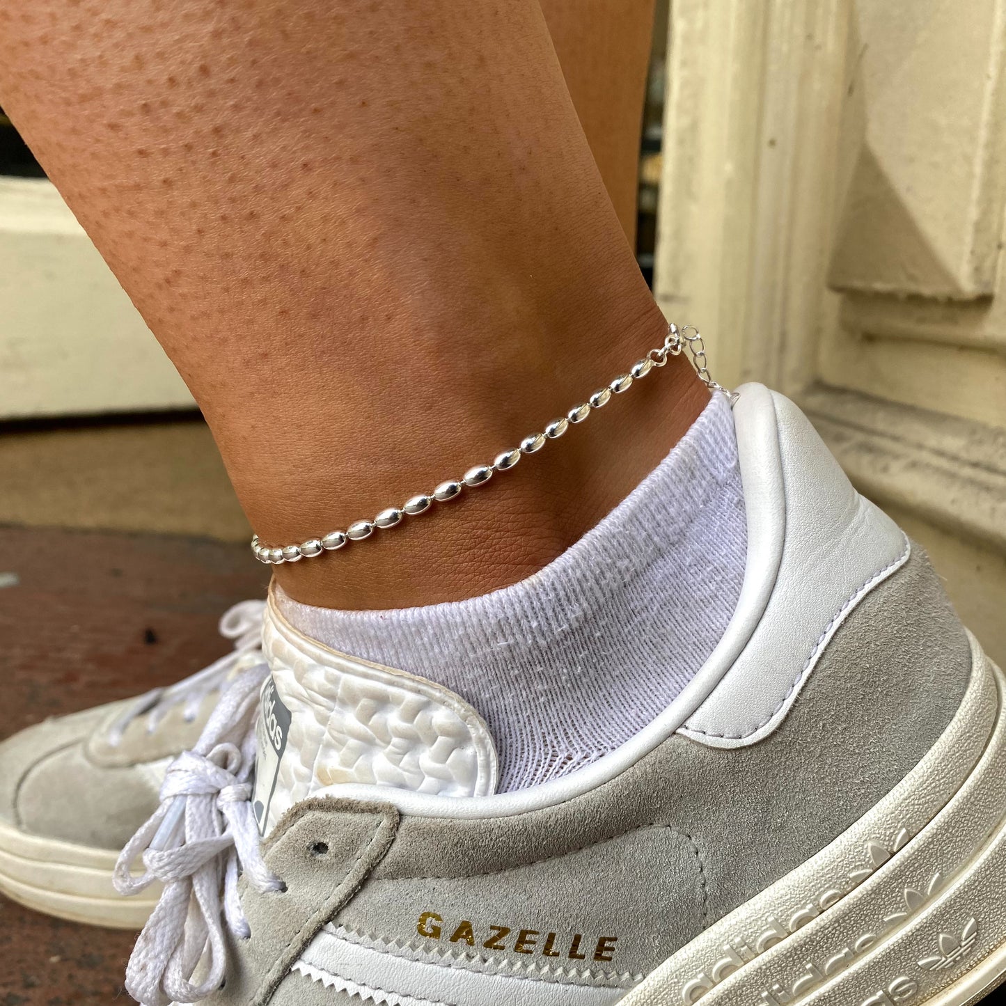 Silver Chunky Seed Chain Anklet | 25cm - John Ross Jewellers