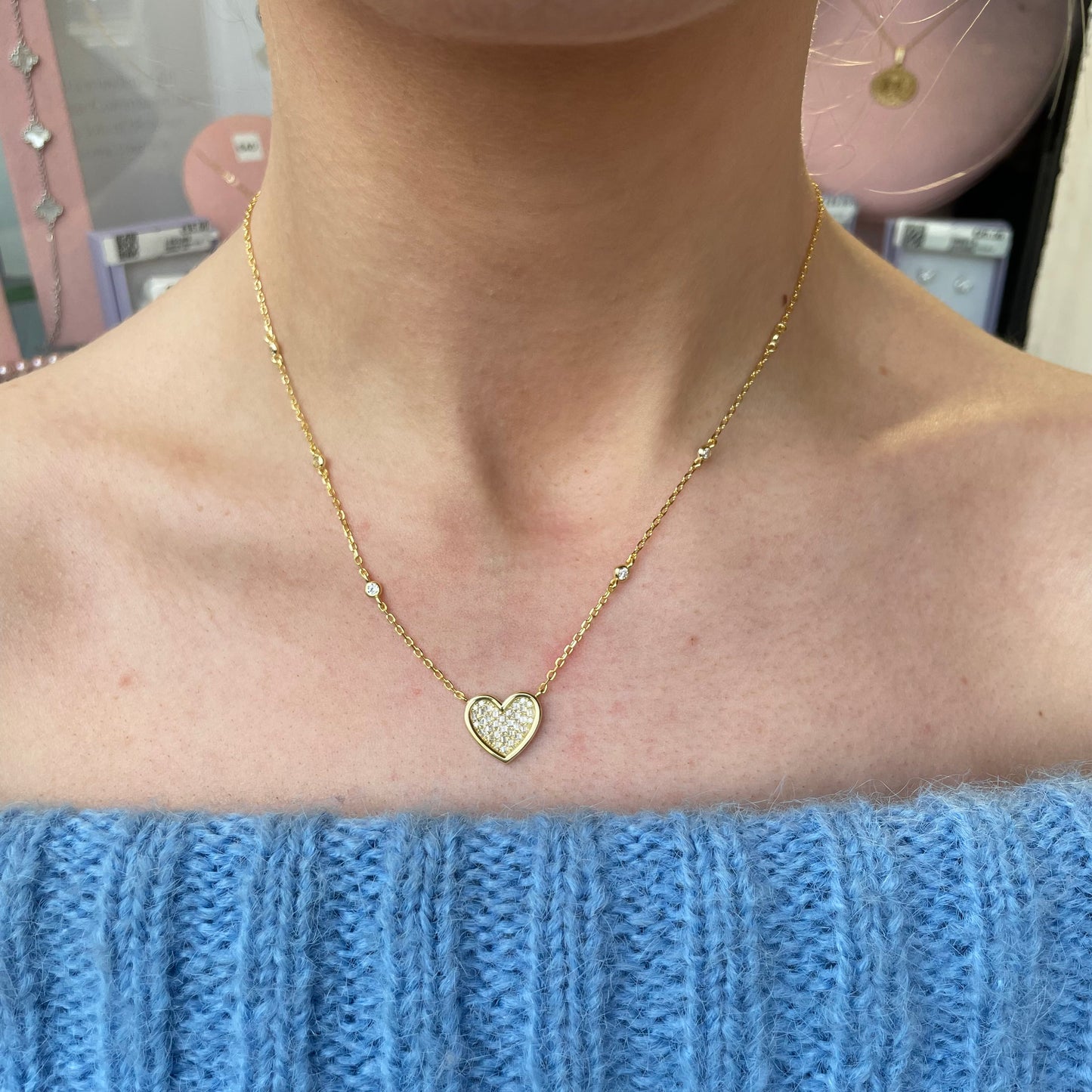 Silver CZ Necklace | 40+5cm - John Ross Jewellers