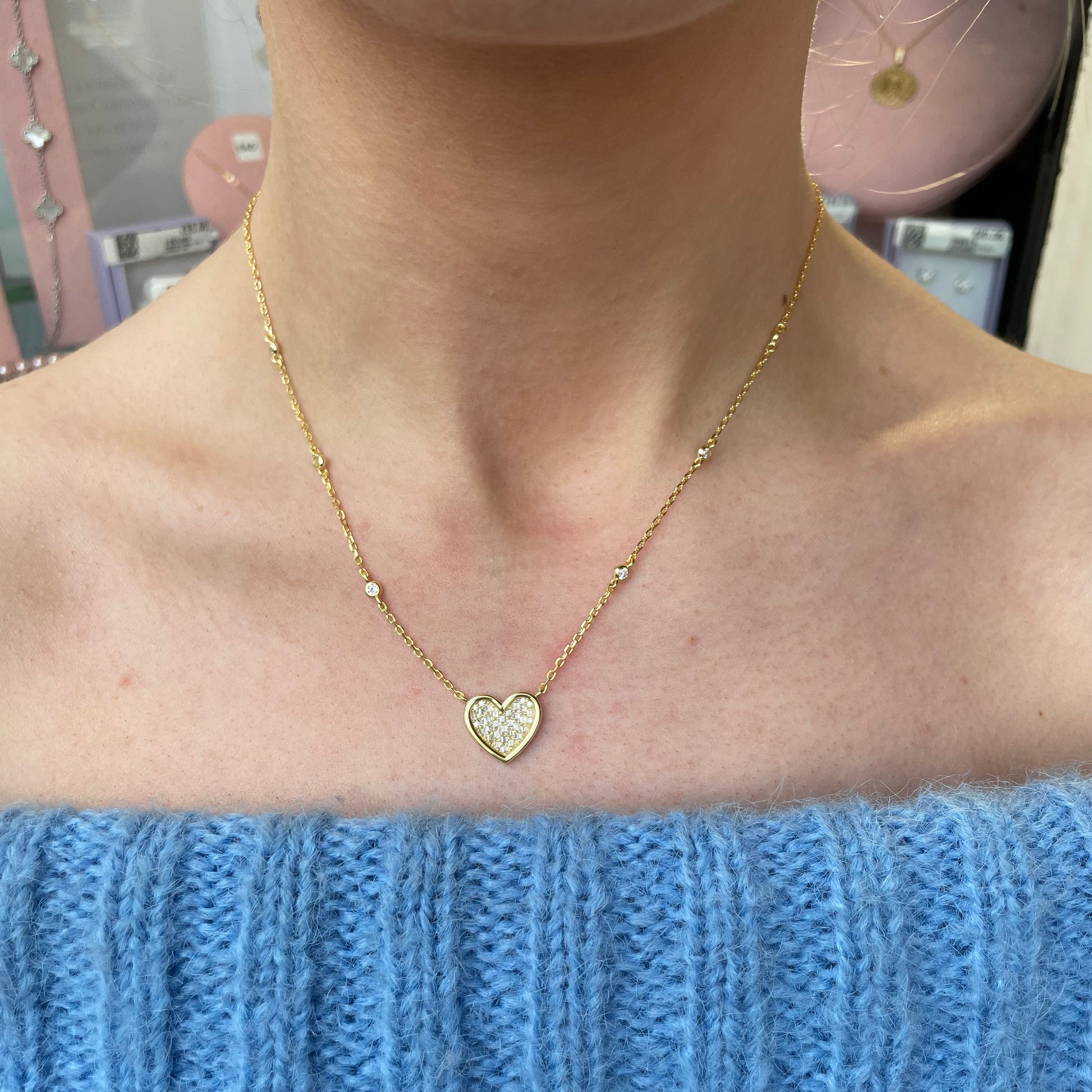 Silver CZ Necklace | 40+5cm - John Ross Jewellers