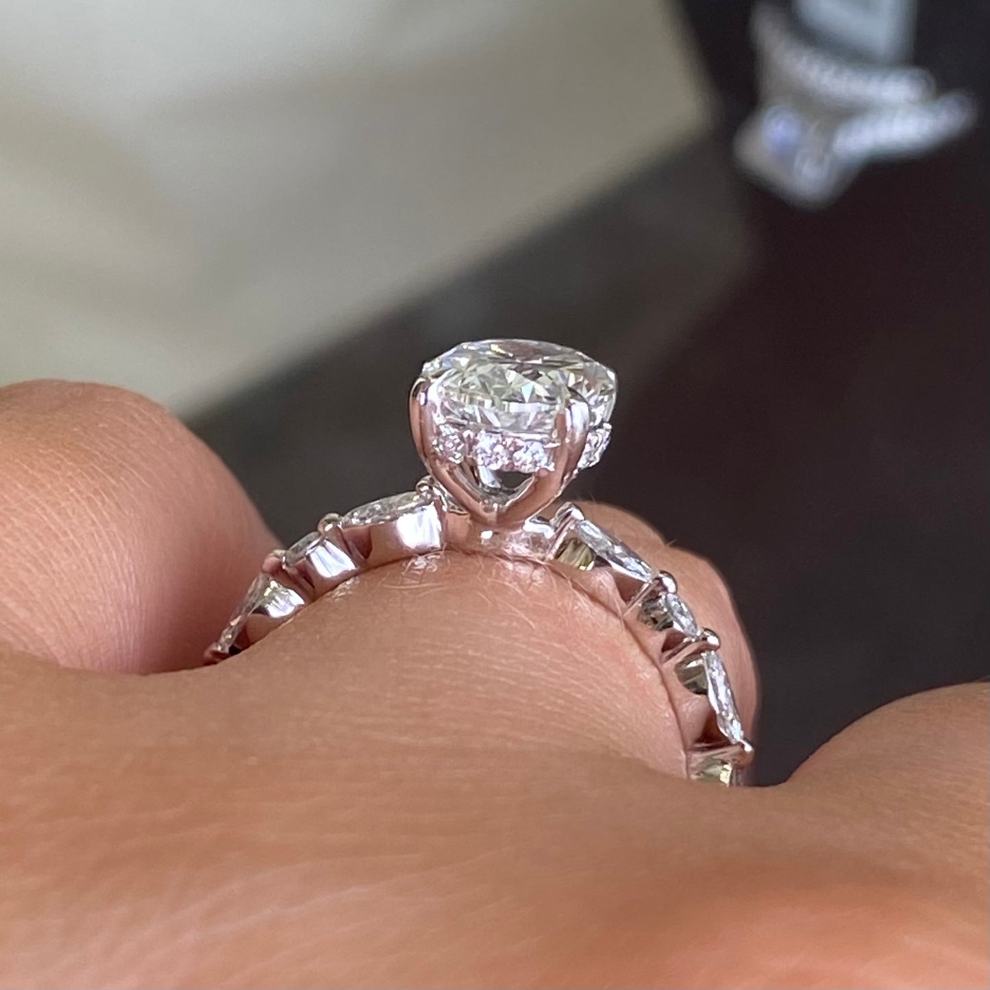 Platinum Oval Solitaire Engagement Ring | 2.03ct Certificated Lab
