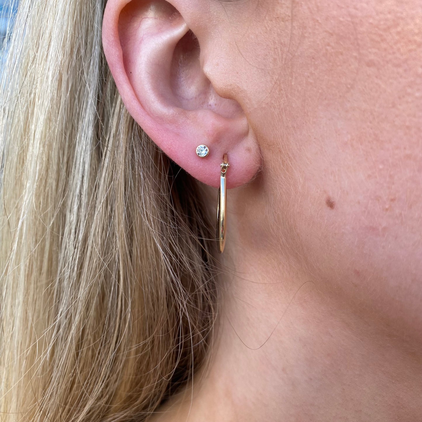 9ct Gold Modern Creole Hoop Earrings - John Ross Jewellers